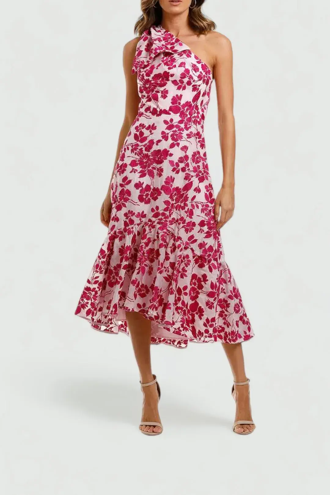 Talulah Les Saison Midi Dress Pink Floral Size 6 - Image 2