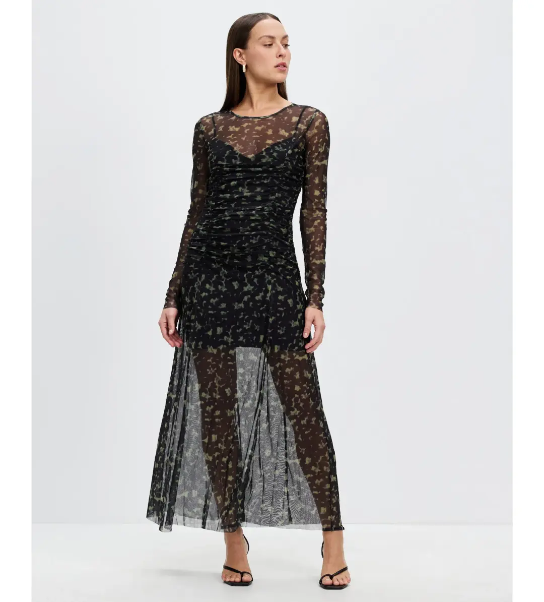 Sass & Bide Skin Deep Long Sleeve Midi Dress Black Size 10 for rent on The Volte - main image