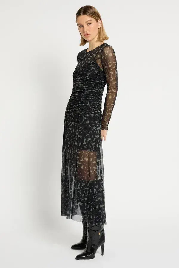Sass & Bide Skin Deep Long Sleeve Midi Dress Black Size 10 - Image 3