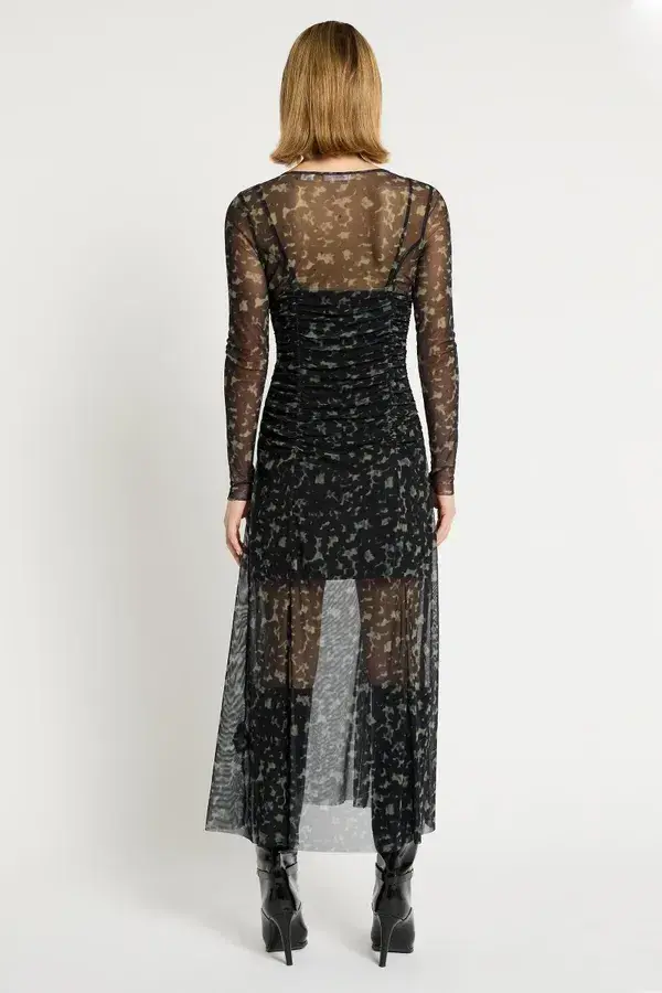 Sass & Bide Skin Deep Long Sleeve Midi Dress Black Size 10 - Image 5