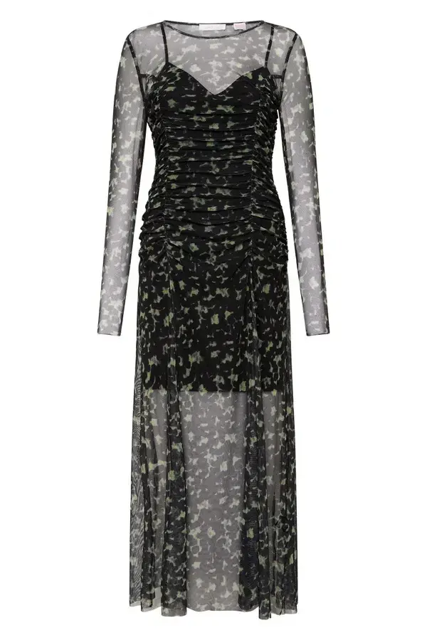 Sass & Bide Skin Deep Long Sleeve Midi Dress Black Size 10 for rent on The Volte - main image