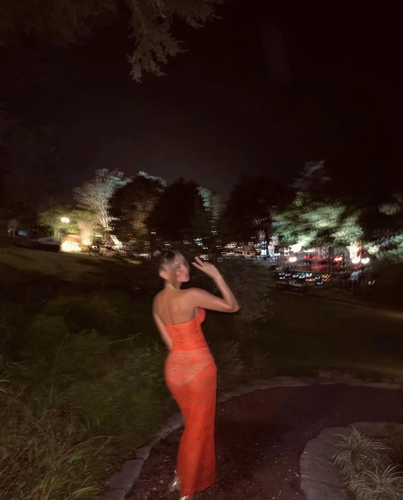 Natalie Rolt Naomi Dress Orange Size 8  - Image 3
