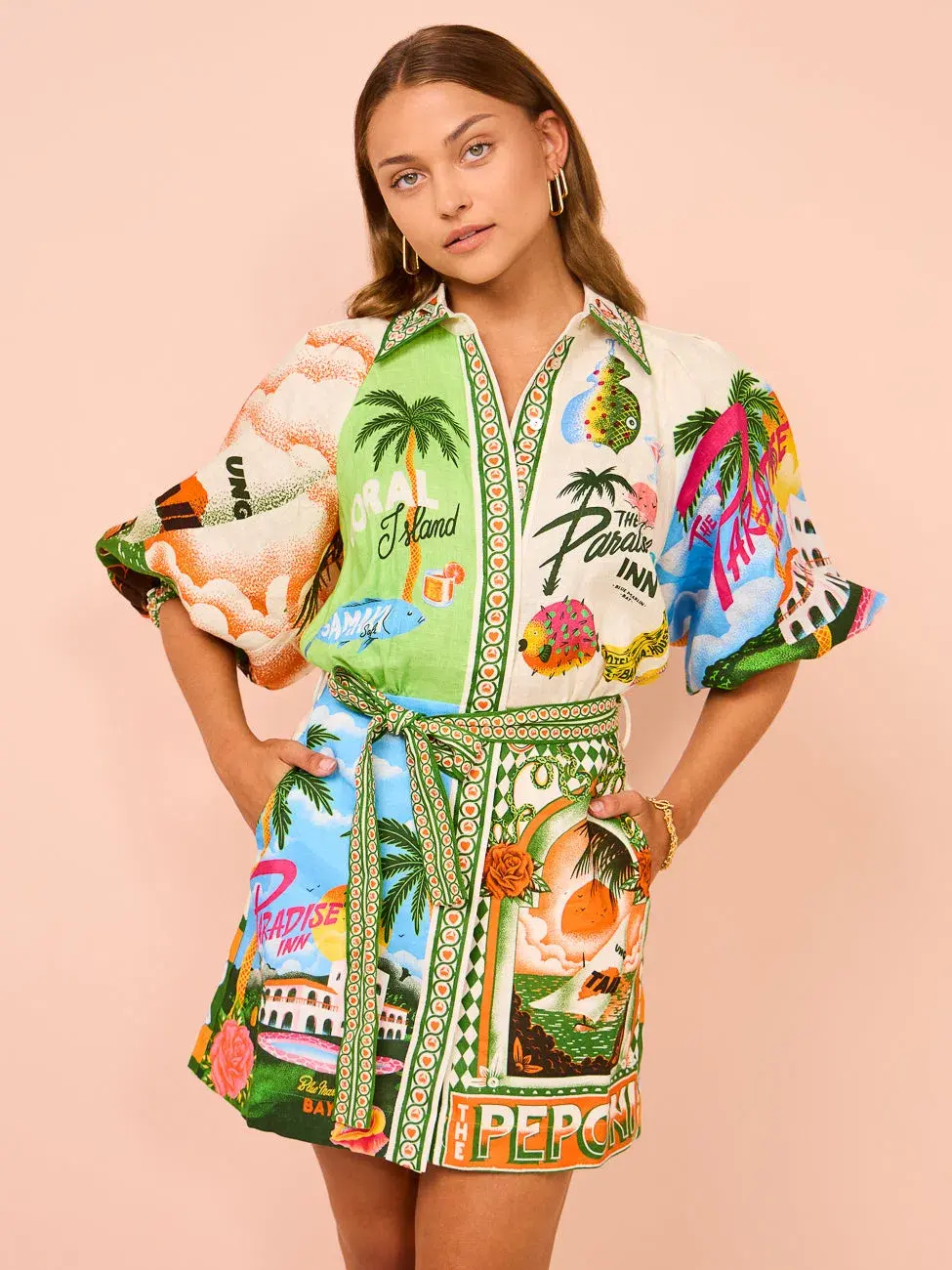 Alemais Paradiso Mini Dress Multi Size 8 - Image 1