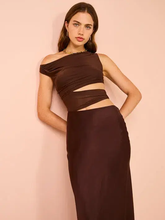 Bec & Bridge Ophelia Maxi Dress In Cocoa Size 10 - Image 2