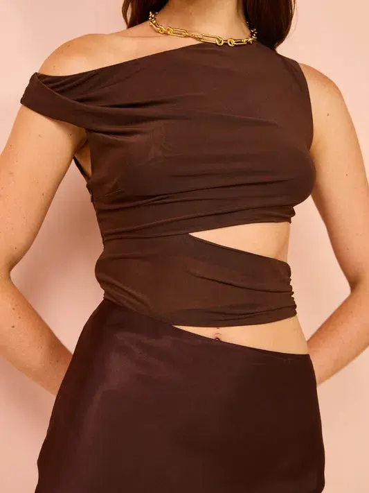 Bec & Bridge Ophelia Maxi Dress In Cocoa Size 10 - Image 4