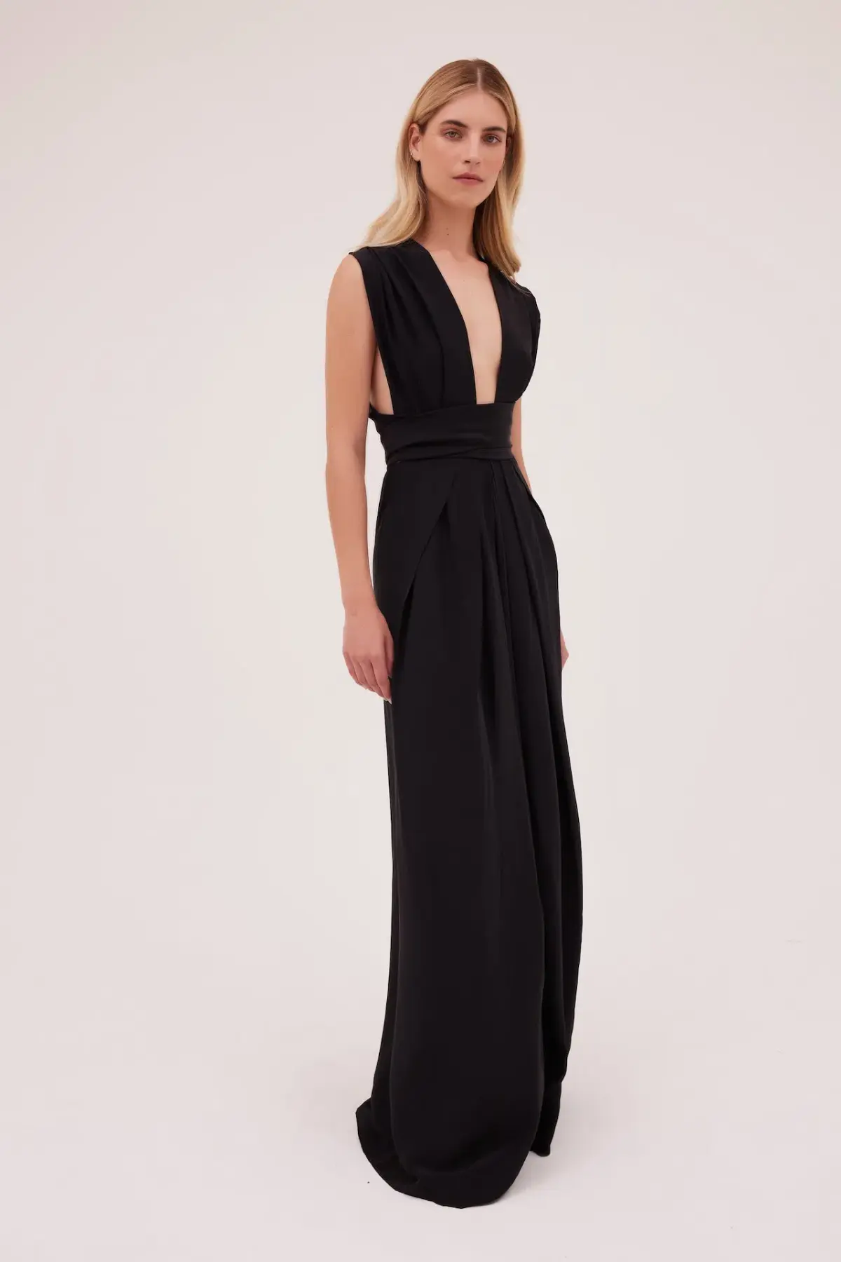 Bianca Spender Silk CDC Ascendant Gown Black Size 0 / AU 6  - Image 2