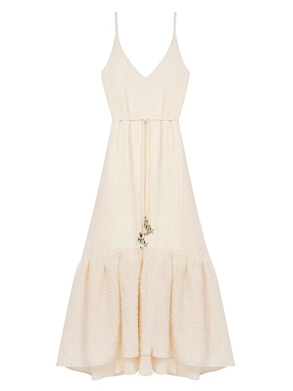 Maje Rolio Strappy Woven Maxi Dress Ecru Cream Size 34 / AU 6 for rent on The Volte - main image