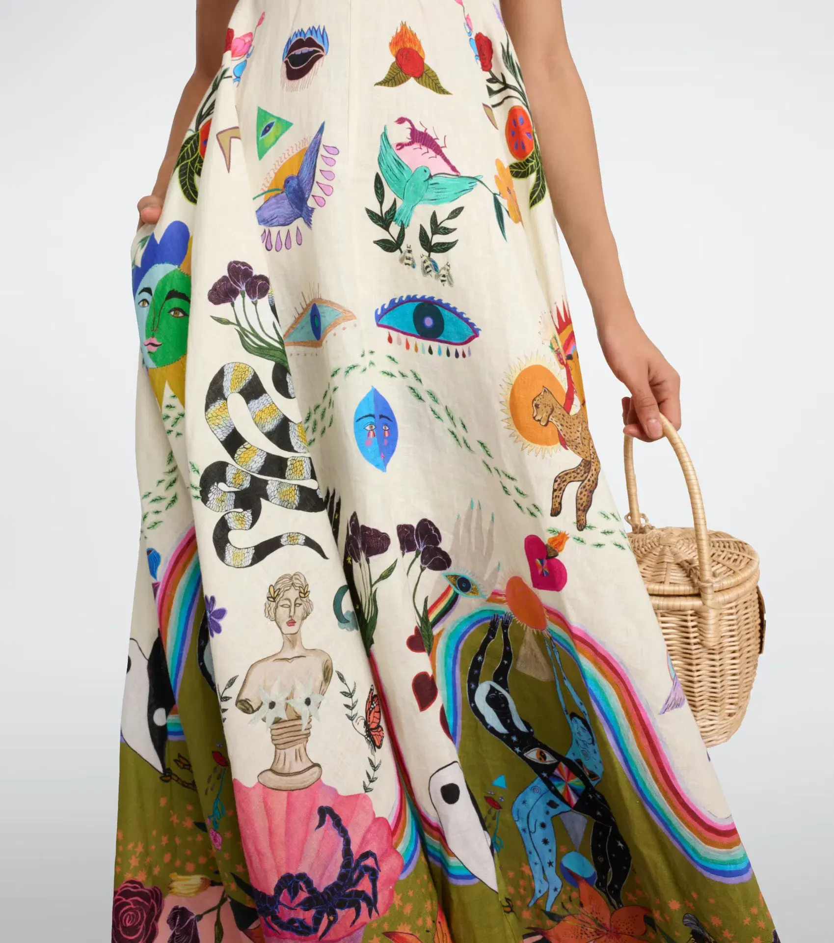 Alemais Evergreen Printed Maxi Sundress Multi Size 8 - Image 4