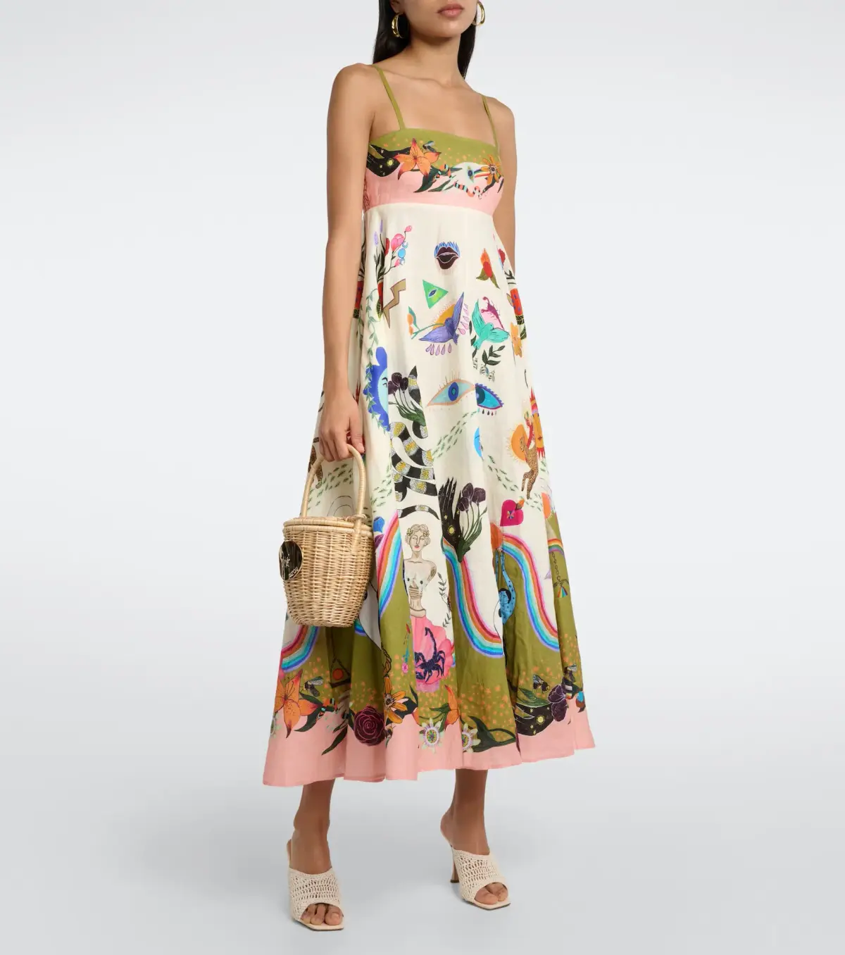 Alemais Evergreen Printed Maxi Sundress Multi Size 8 - Image 1