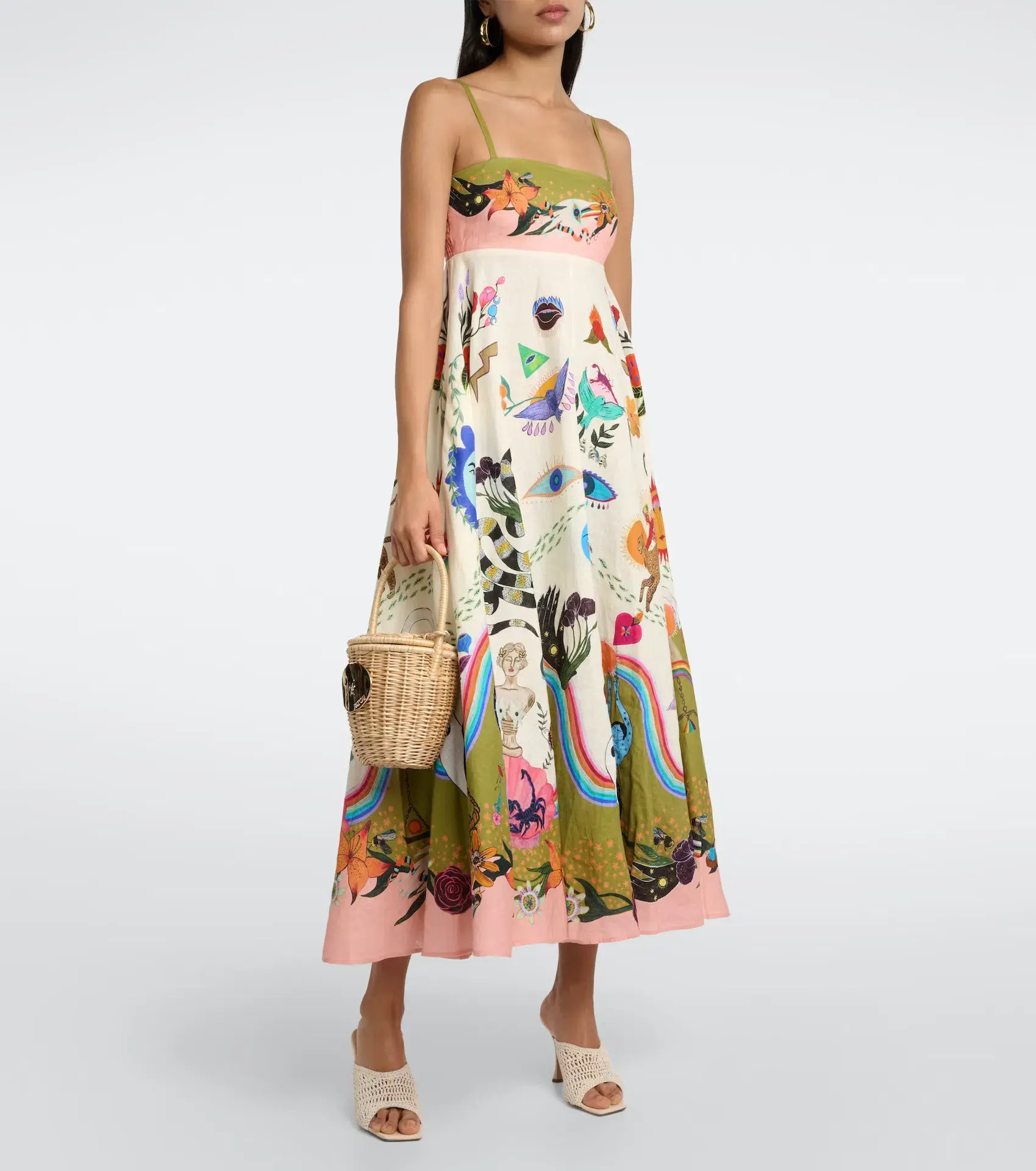 Alemais Evergreen Printed Maxi Sundress Multi Size 8 - Image 1