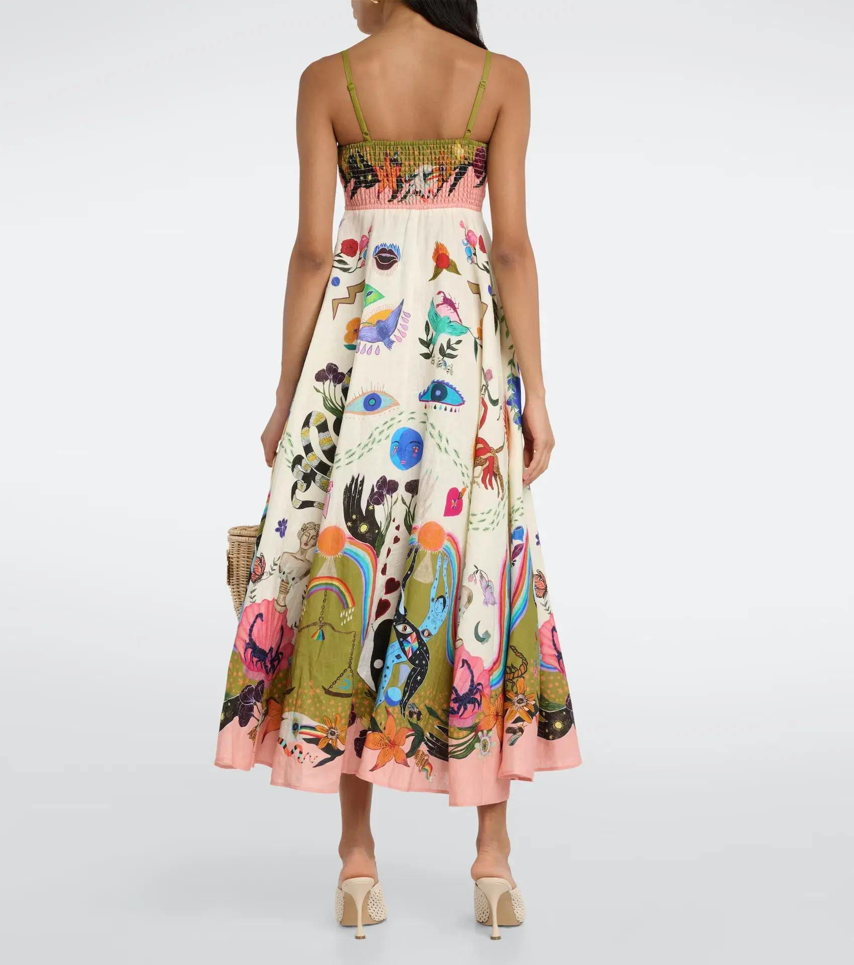 Alemais Evergreen Printed Maxi Sundress Multi Size 8 - Image 3
