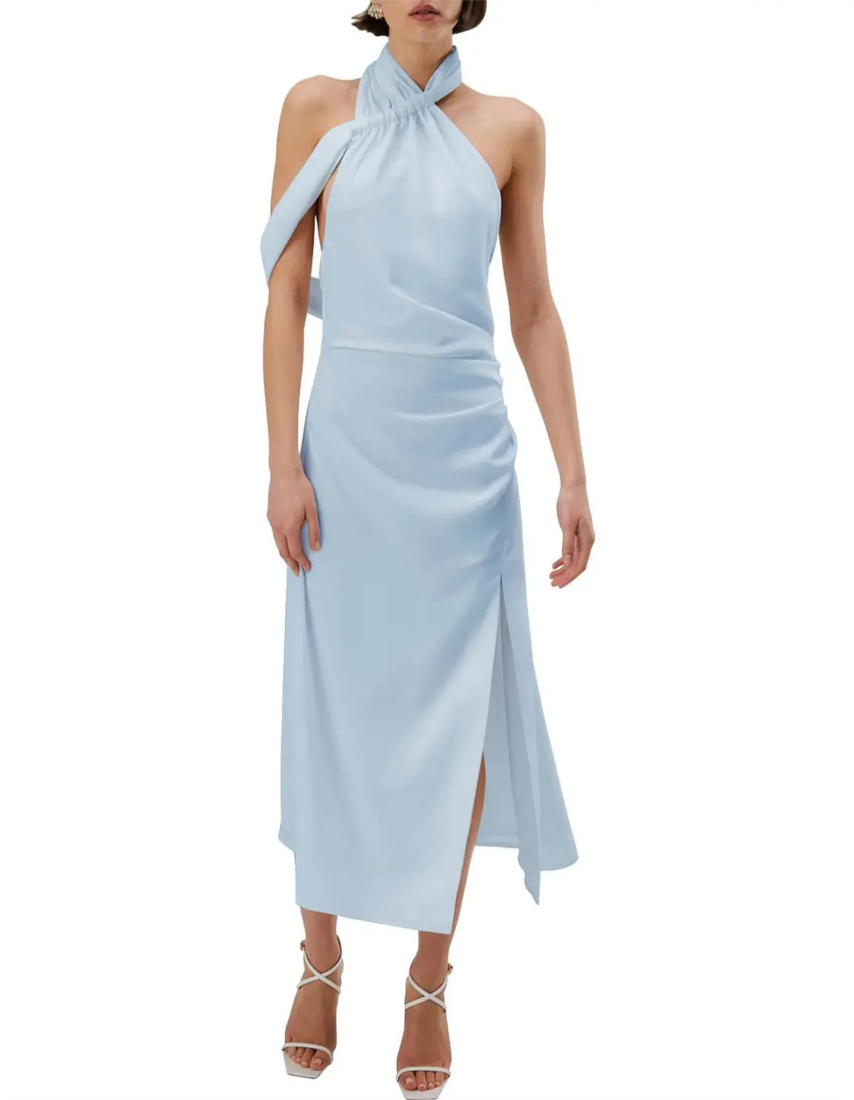MISHA Della Midi Dress Sky Blue Size 6/XS - Image 1