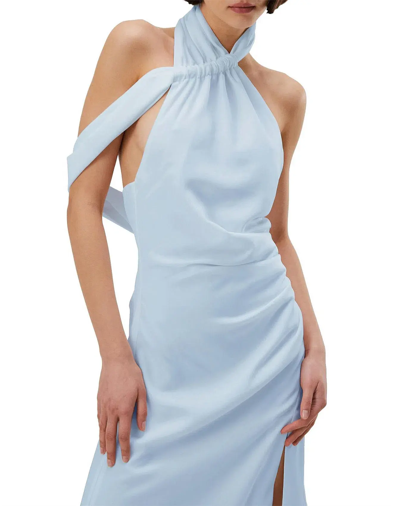 MISHA Della Midi Dress Sky Blue Size 6/XS - Image 4