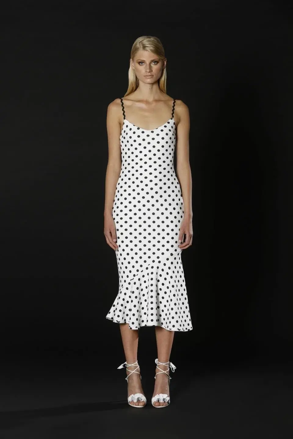 By Johnny Polka Slip Dress Print Size 6 - Image 1