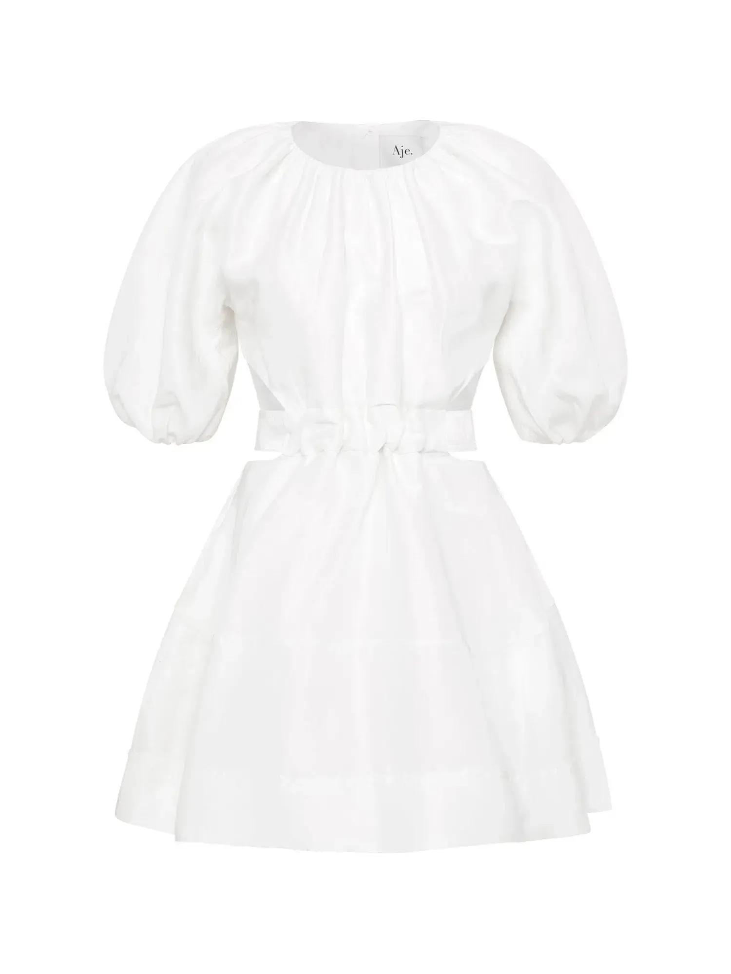 Aje Mimosa Cut Out Mini Dress White Size AU 10 - Image 4