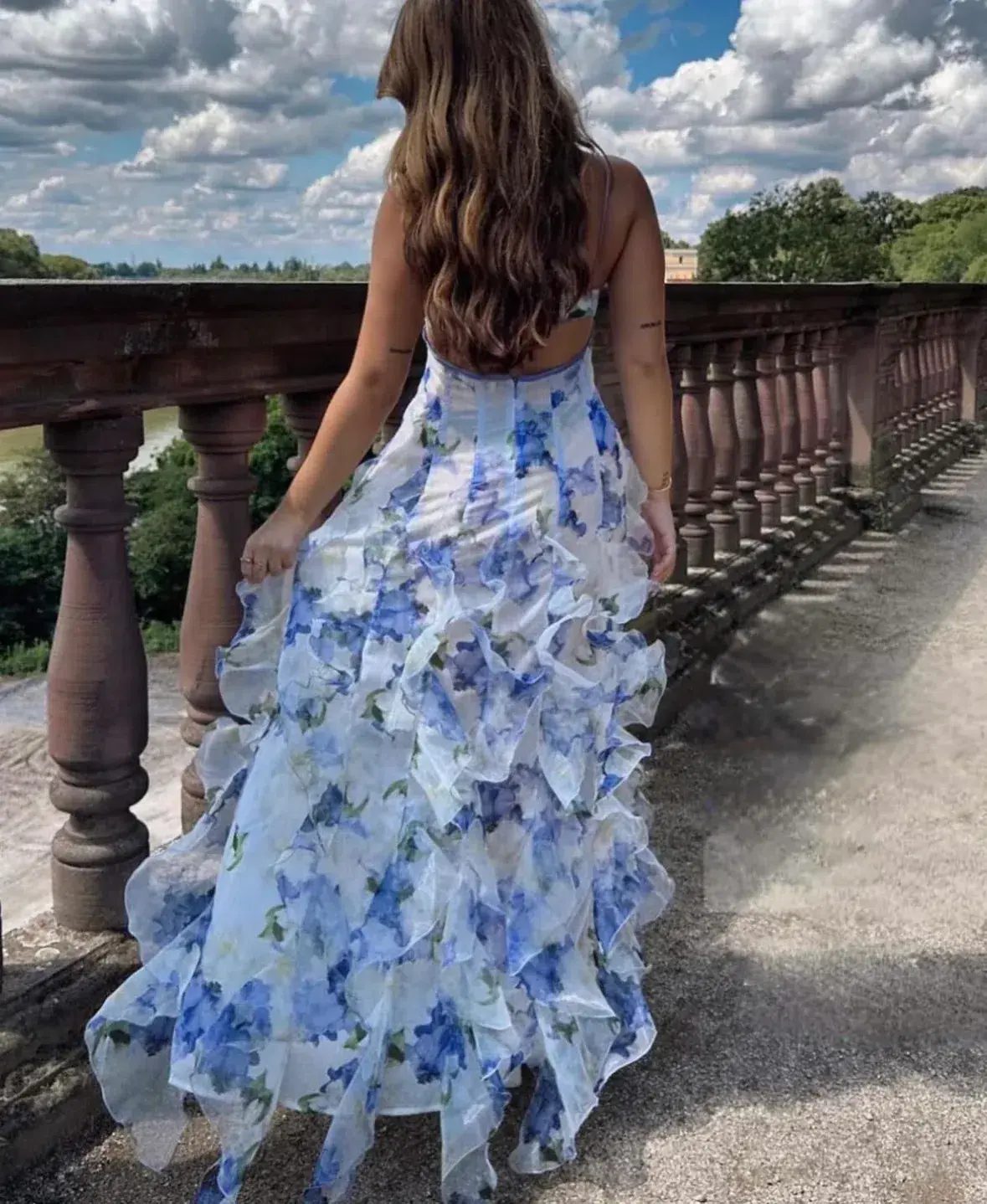 Menti Santorini Iris Gown in Floral Size S / AU 8 - Image 7