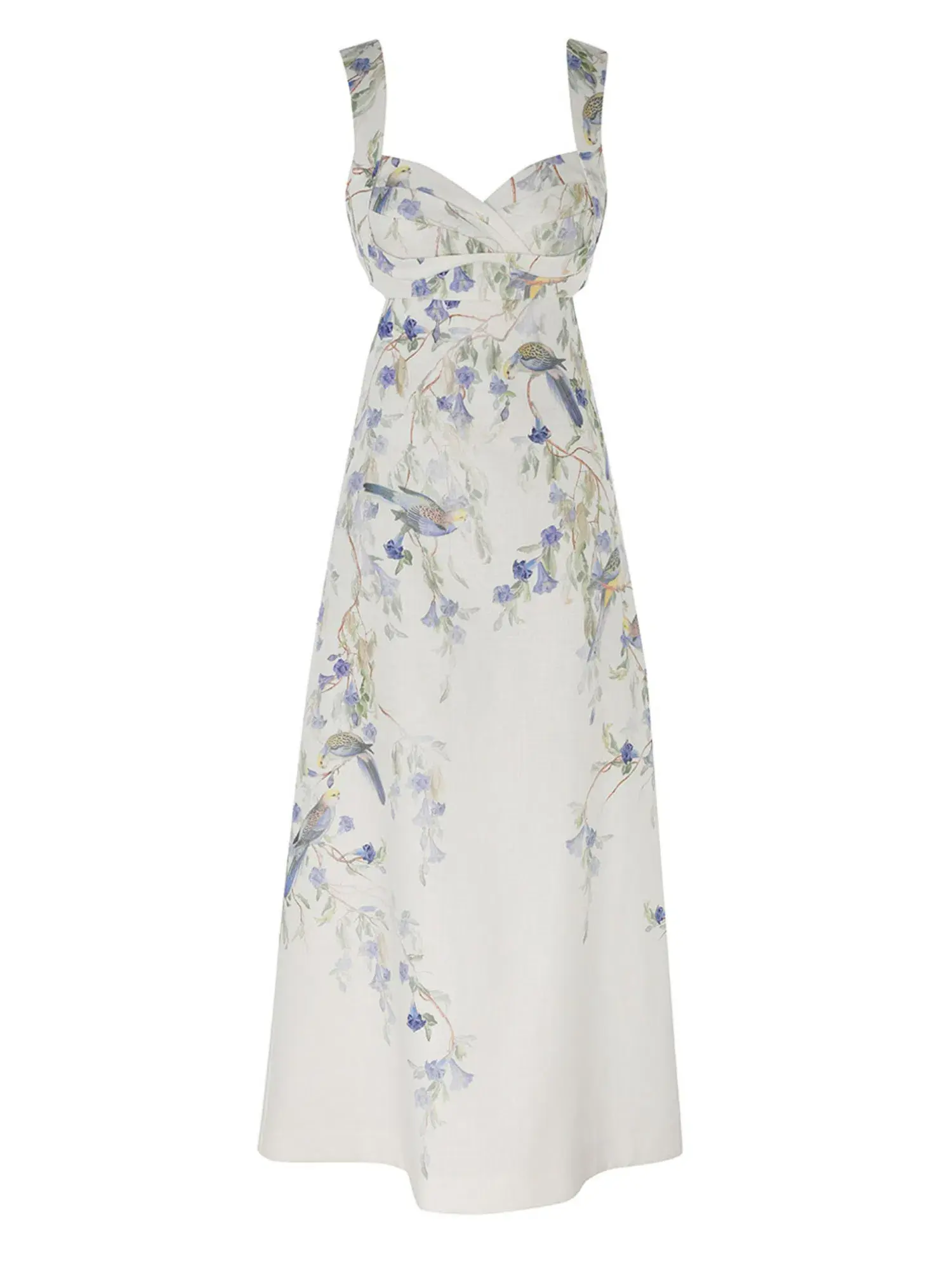 Zimmermann Natura Midi Dress in Blue Bird Size 1 / AU 10 - Image 4