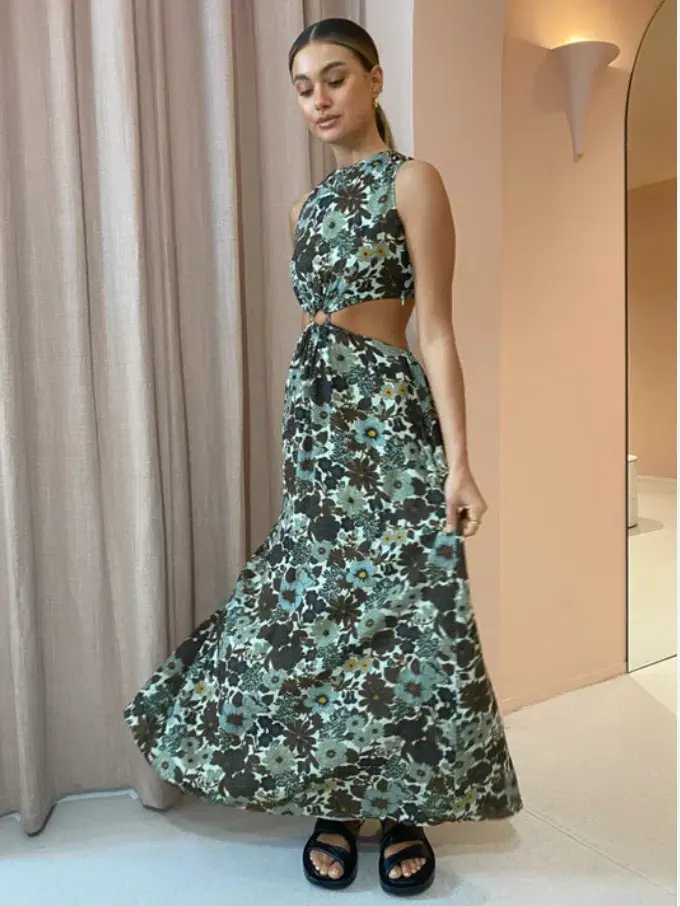 Sir The Label Constantine Cut Out Midi Dress Constantine Size 1 / AU 8 for rent on The Volte - main image