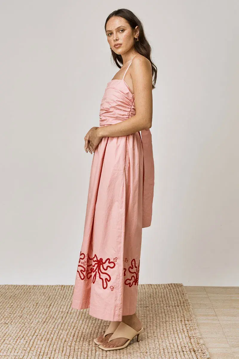 Mon Renn Mystique Midi Dress Strawberry Swirl Size 8 - Image 3