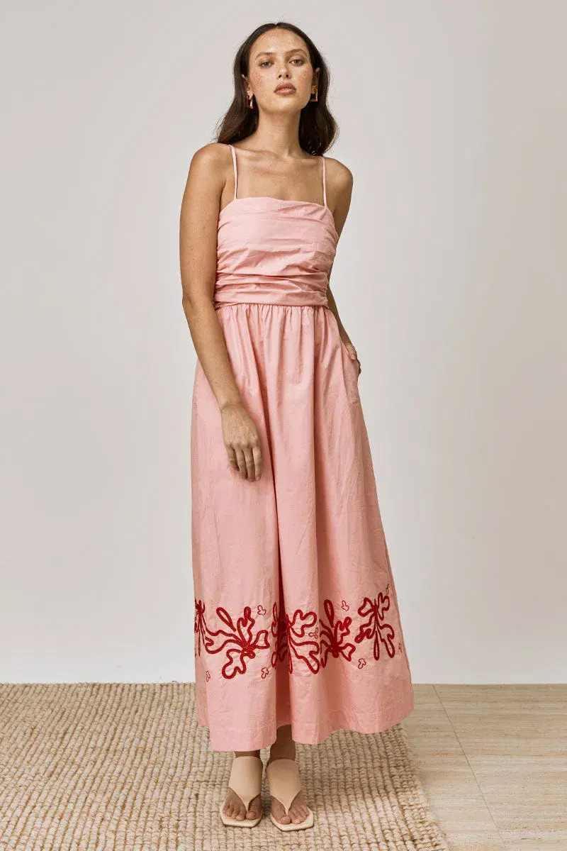 Mon Renn Mystique Midi Dress Strawberry Swirl Size 8 - Image 2