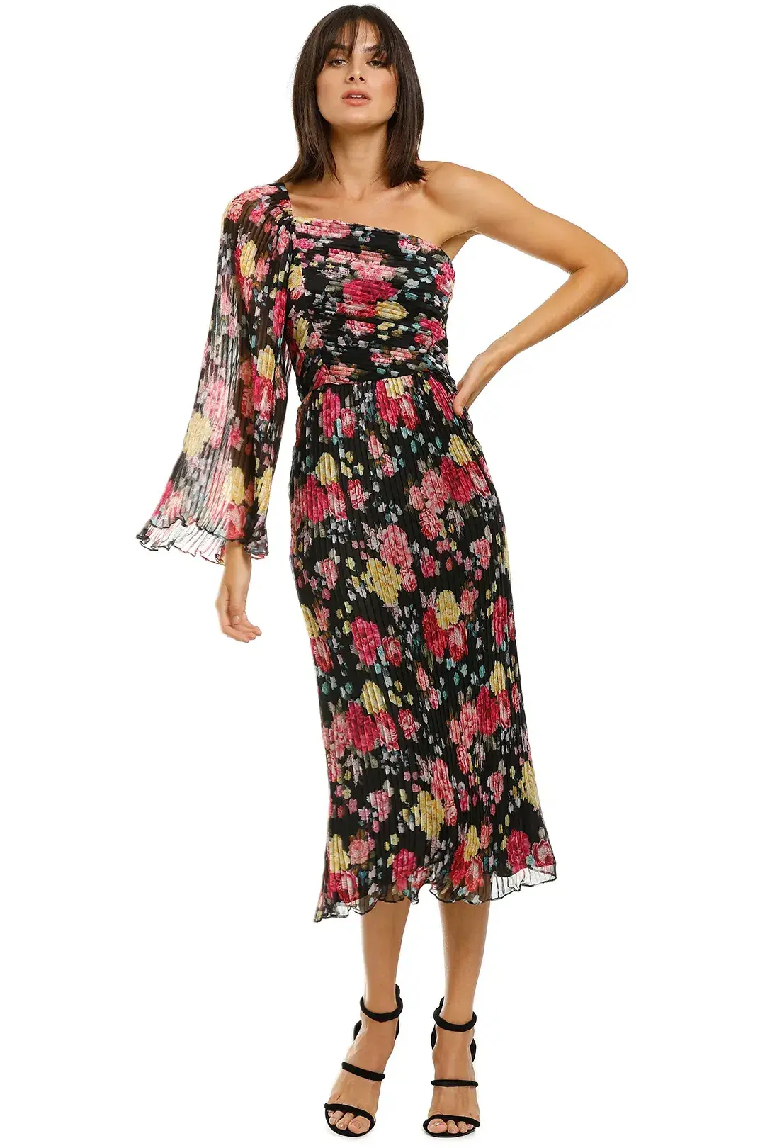 Talulah Midnight Fiesta Midi Dress in Print Size 8 - Image 1