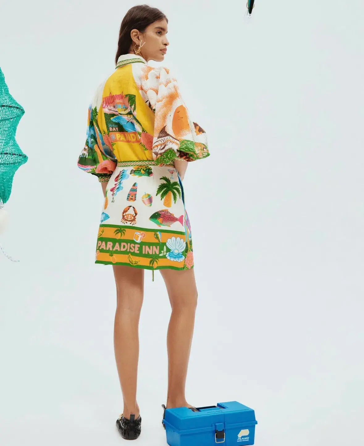Alemais Paradiso Mini Dress Multi Print Size 16 - Image 5