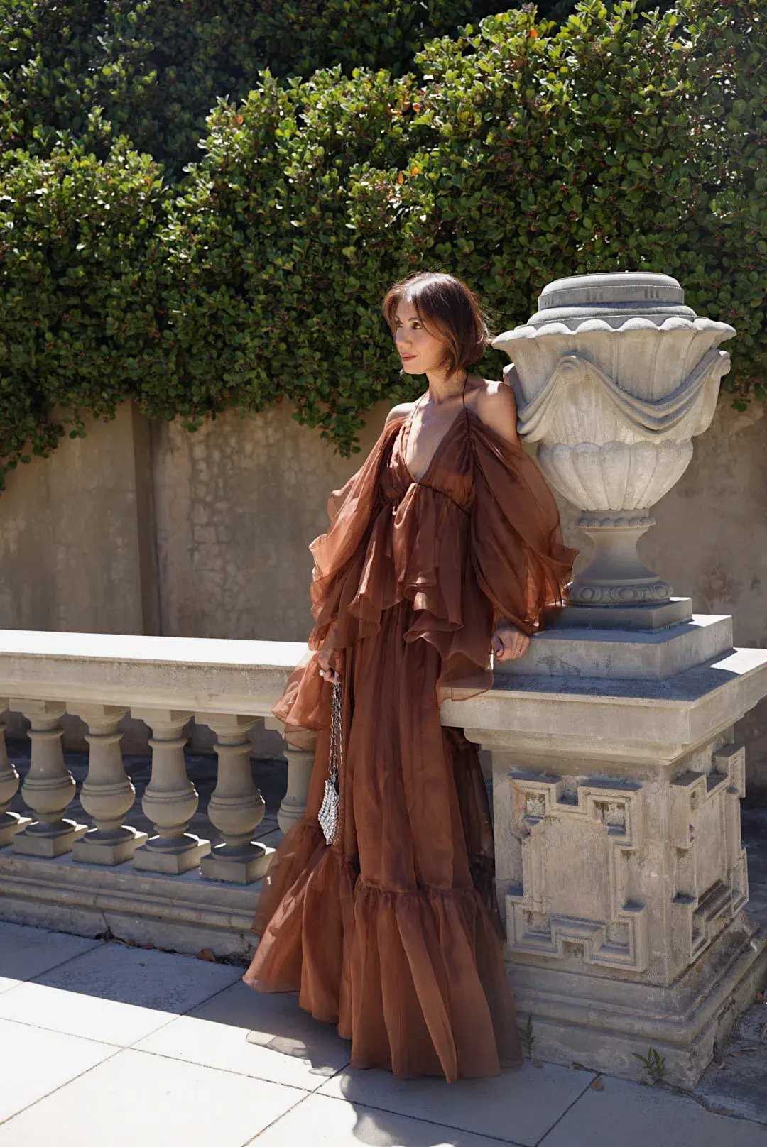 Zimmermann Natura Billow Top & Skirt Set Brown Size 0 / AU 8  - Image 2