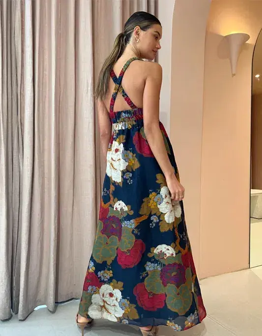 Sir The Label Bonita V Neck Gown Garcia Floral Print Size 1 / 8 AU - Image 2