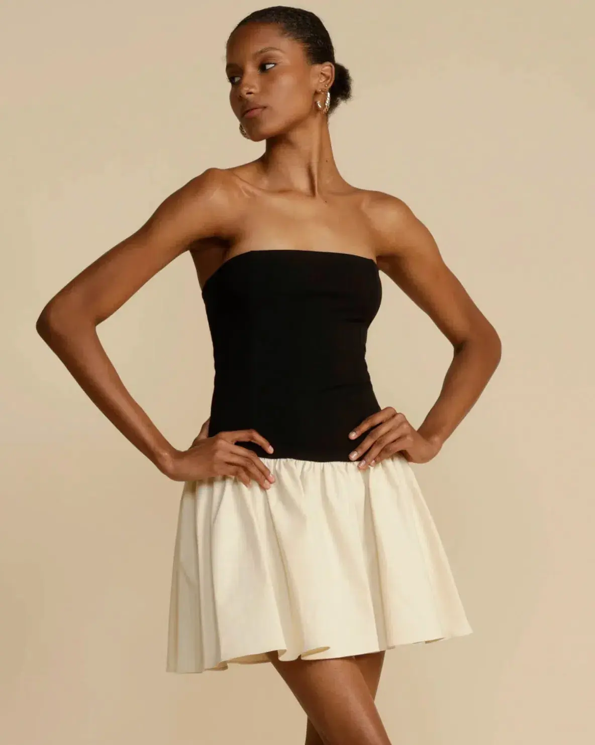 Arcina Ori Celine Mini Dress Black/White Size 6 - Image 2