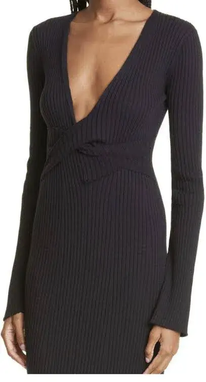 Sir The Label Enes Twist Long Sleeve Dress Black Size 2 / AU 10 / M - Image 2
