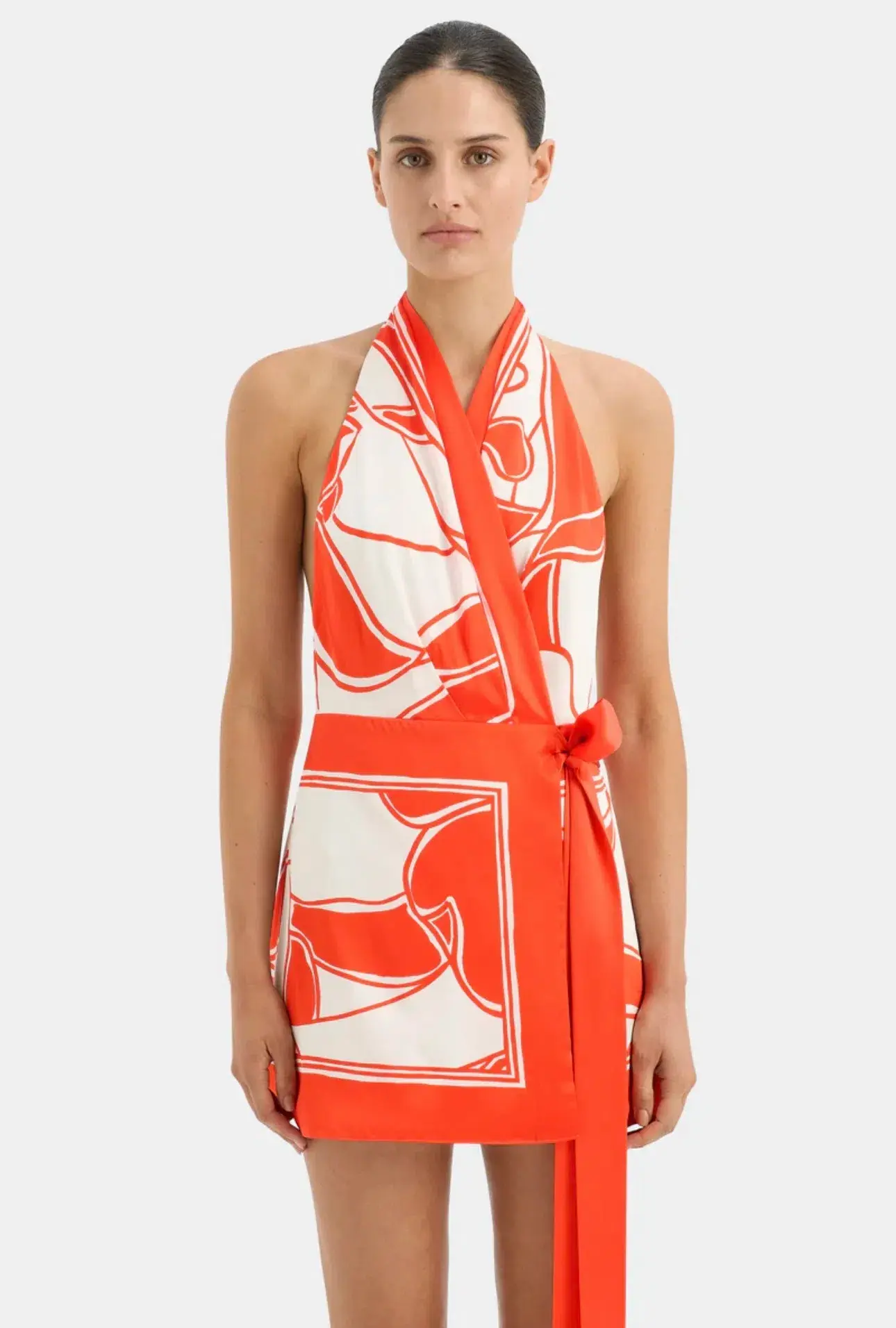 Sir the Label Ramona Wrap Halter Mini Dress Mariposa Lily Size 0 / AU 6 - Image 2