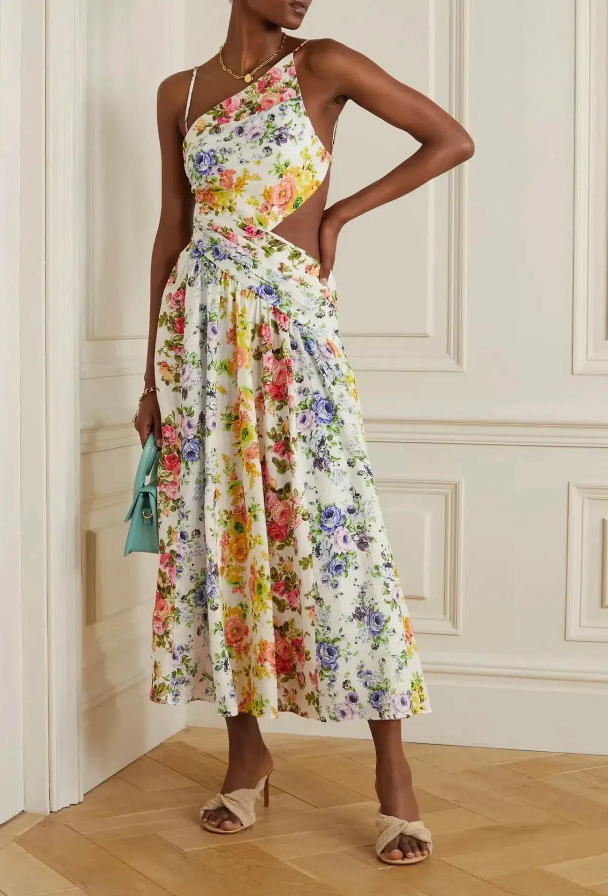 Zimmermann Spliced Asymmetrical Dress Floral Size 1 / AU 10 - Image 1