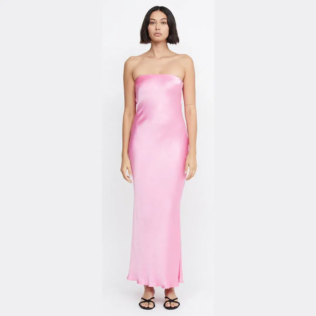 Bec & Bridge Moon Dance Strapless Dress Pink Size S / AU 8 - Image 1