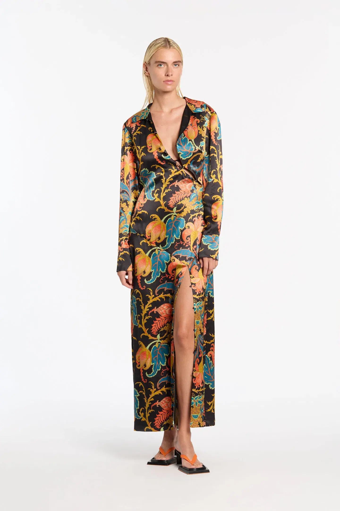 Sir the Label Artiste Buttoned Shirt Dress Deschamps Print Size 12 - Image 1