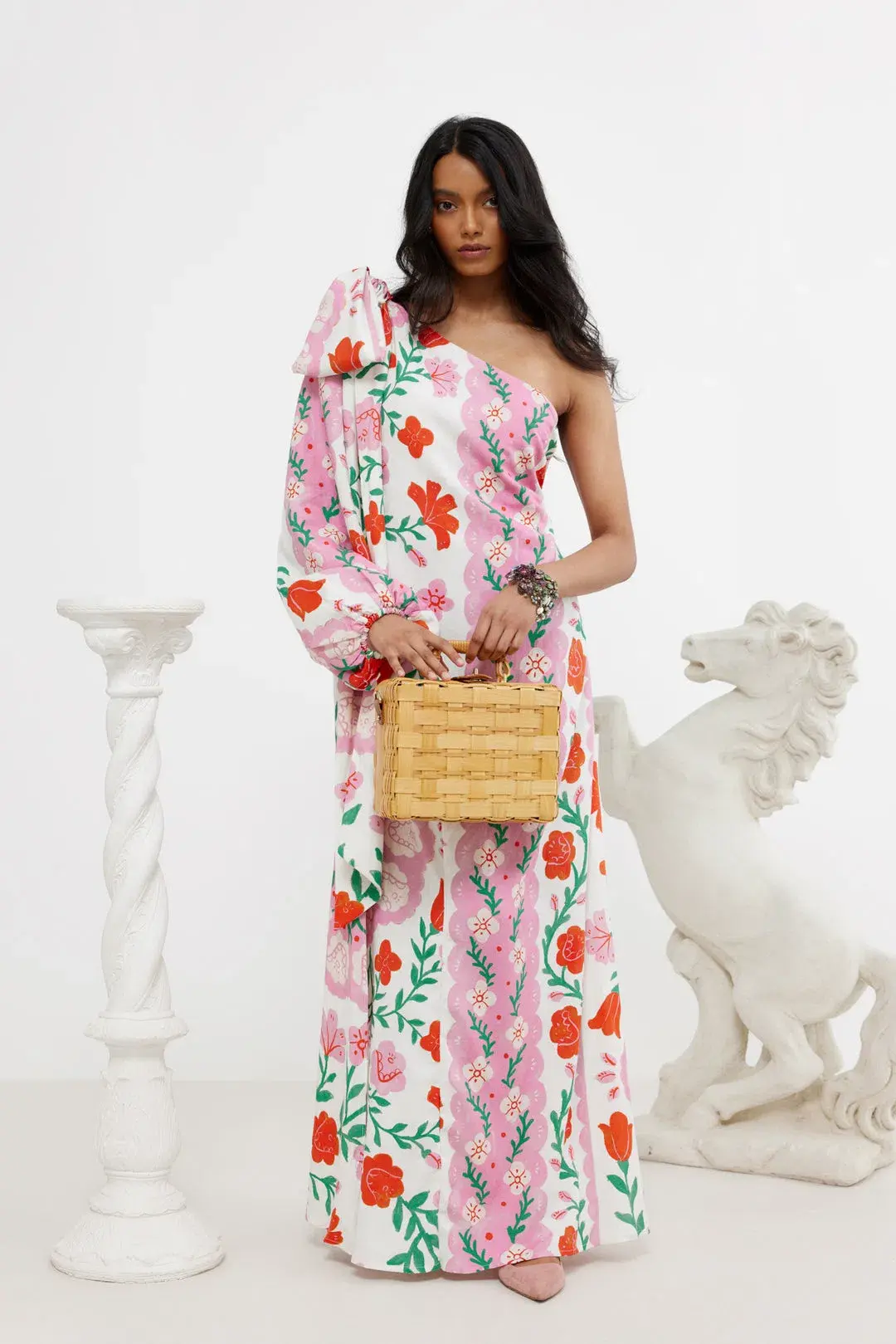 Binny Sunline One Shoulder Maxi Dress Floral Size 10 - Image 2