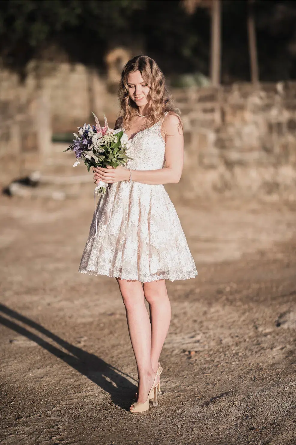 Sherri Hill 50656 Lace Mini Dress White Size 6 - Image 6