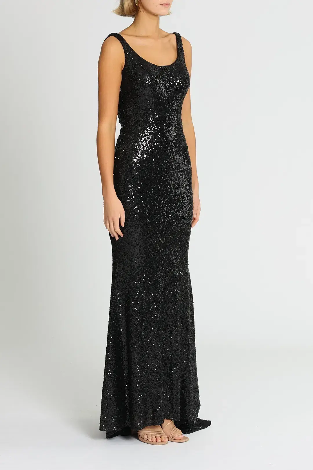 Tina Holly Annalise Sequin Gown in Black Size 8 - Image 2