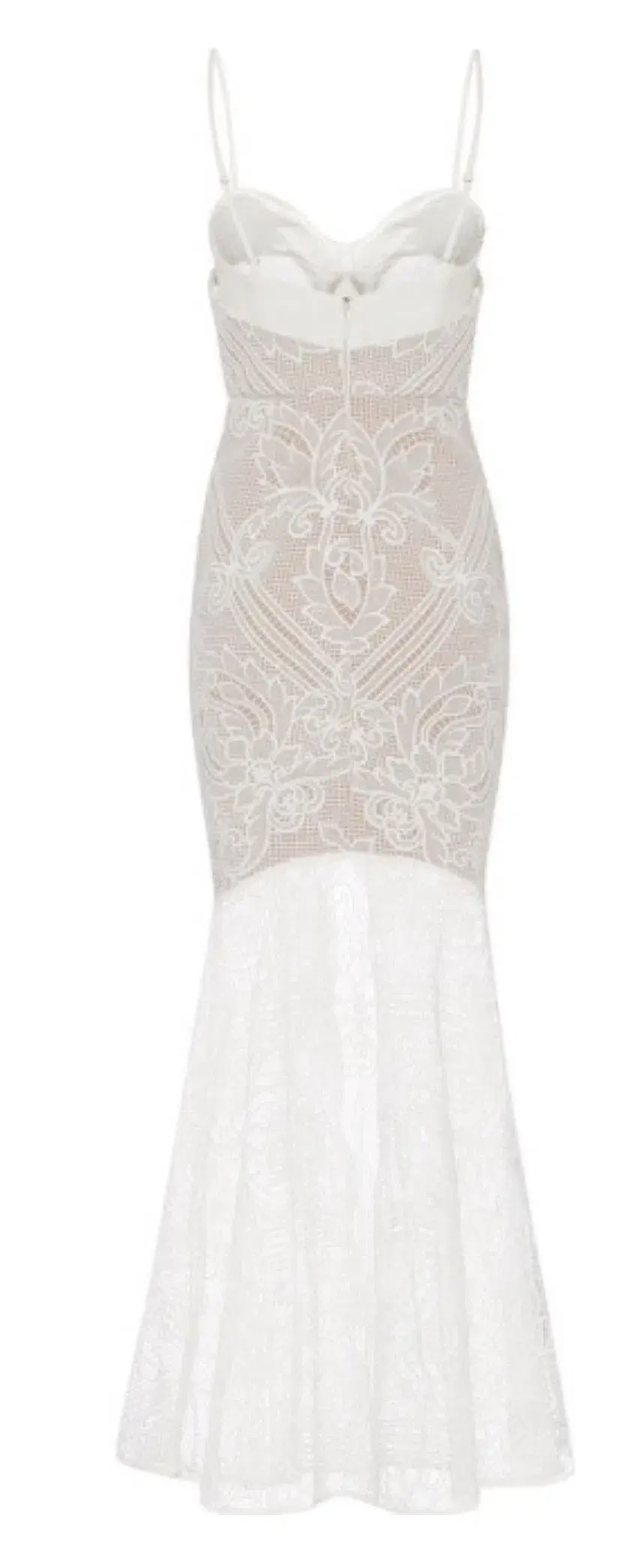 Sheike Lunar Lace Maxi Dress Ivory Size 14 - Image 2