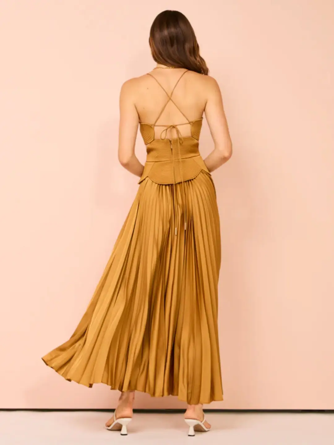 Acler Atholton Midi Dress in Savannah Size AU 8 for rent on The Volte - main image