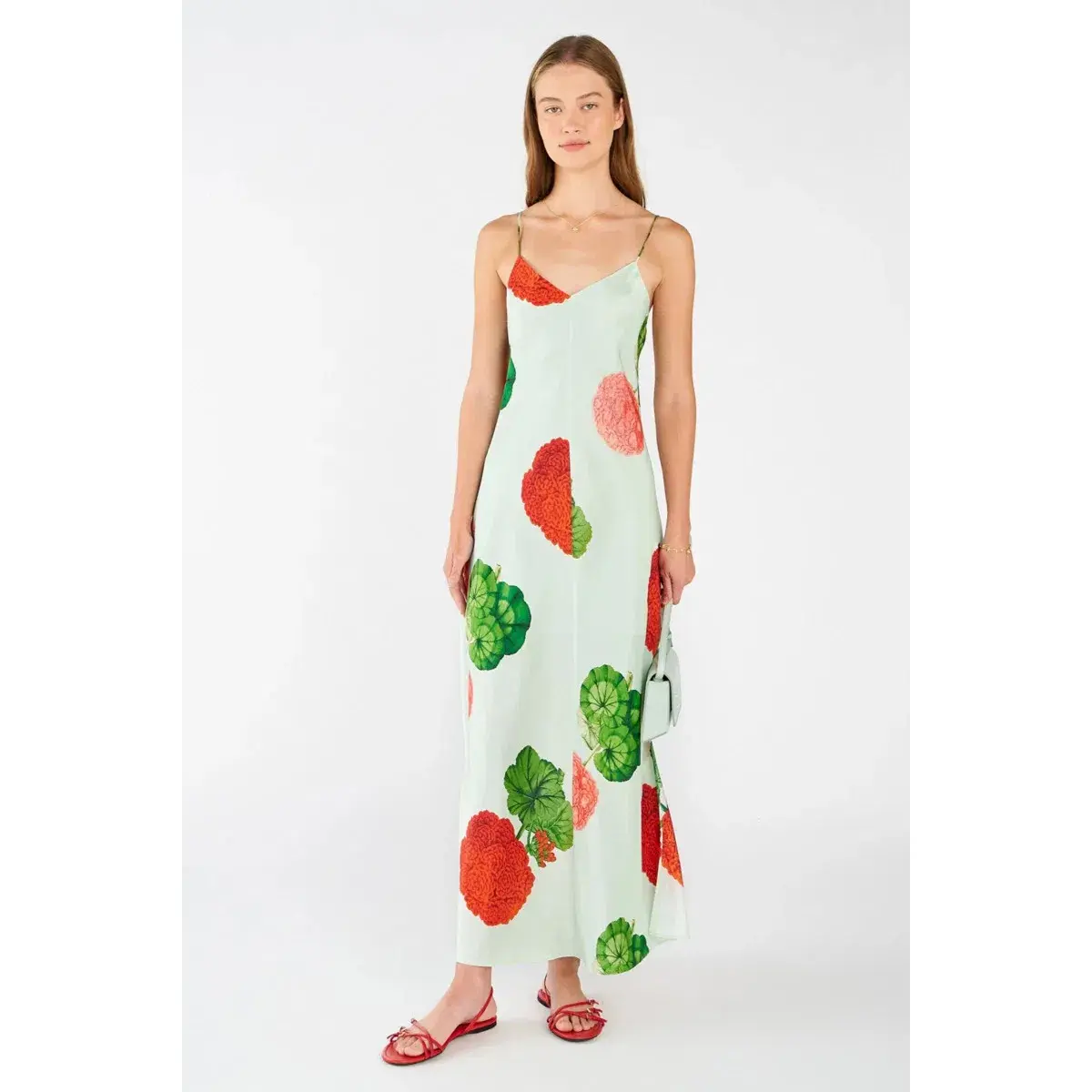 Oroton Posie Garden Print Slip Dress Floral Size AU 16 - Image 5