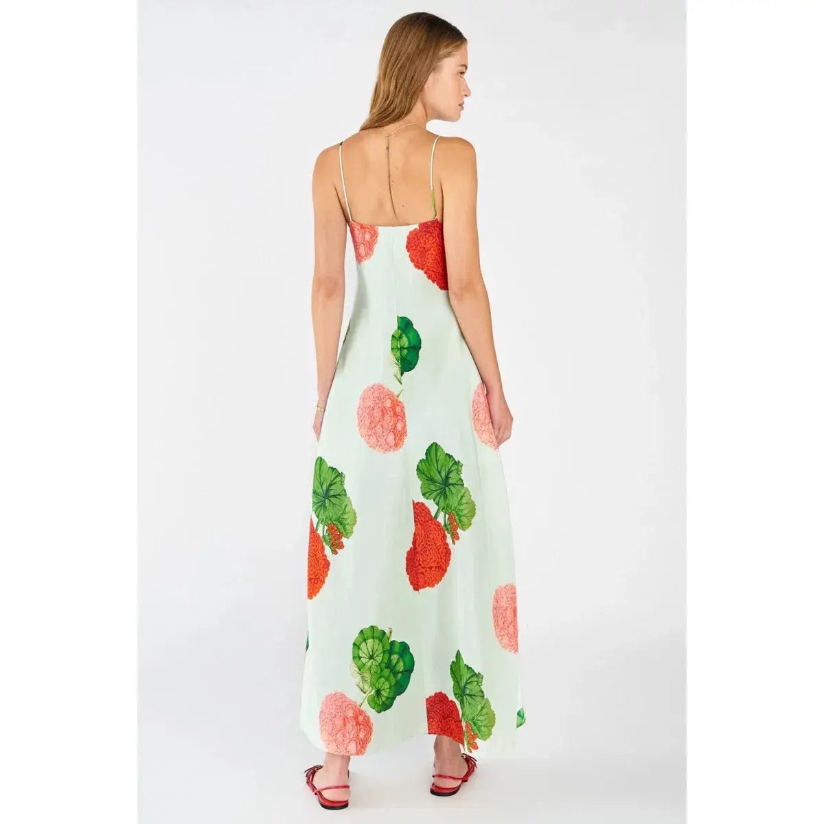 Oroton Posie Garden Print Slip Dress Floral Size AU 16 - Image 4