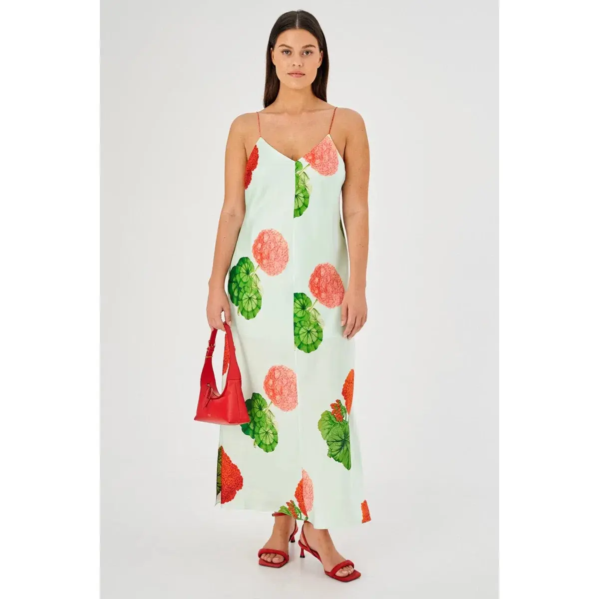 Oroton Posie Garden Print Slip Dress Floral Size AU 16 - Image 1