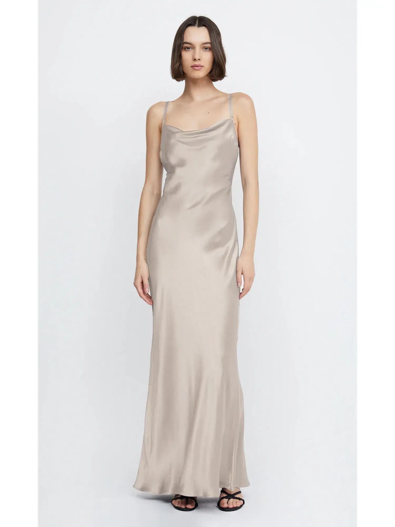 Bec & Bridge Malia Maxi Dress Smoke Taupe Size AU 10 - Image 1