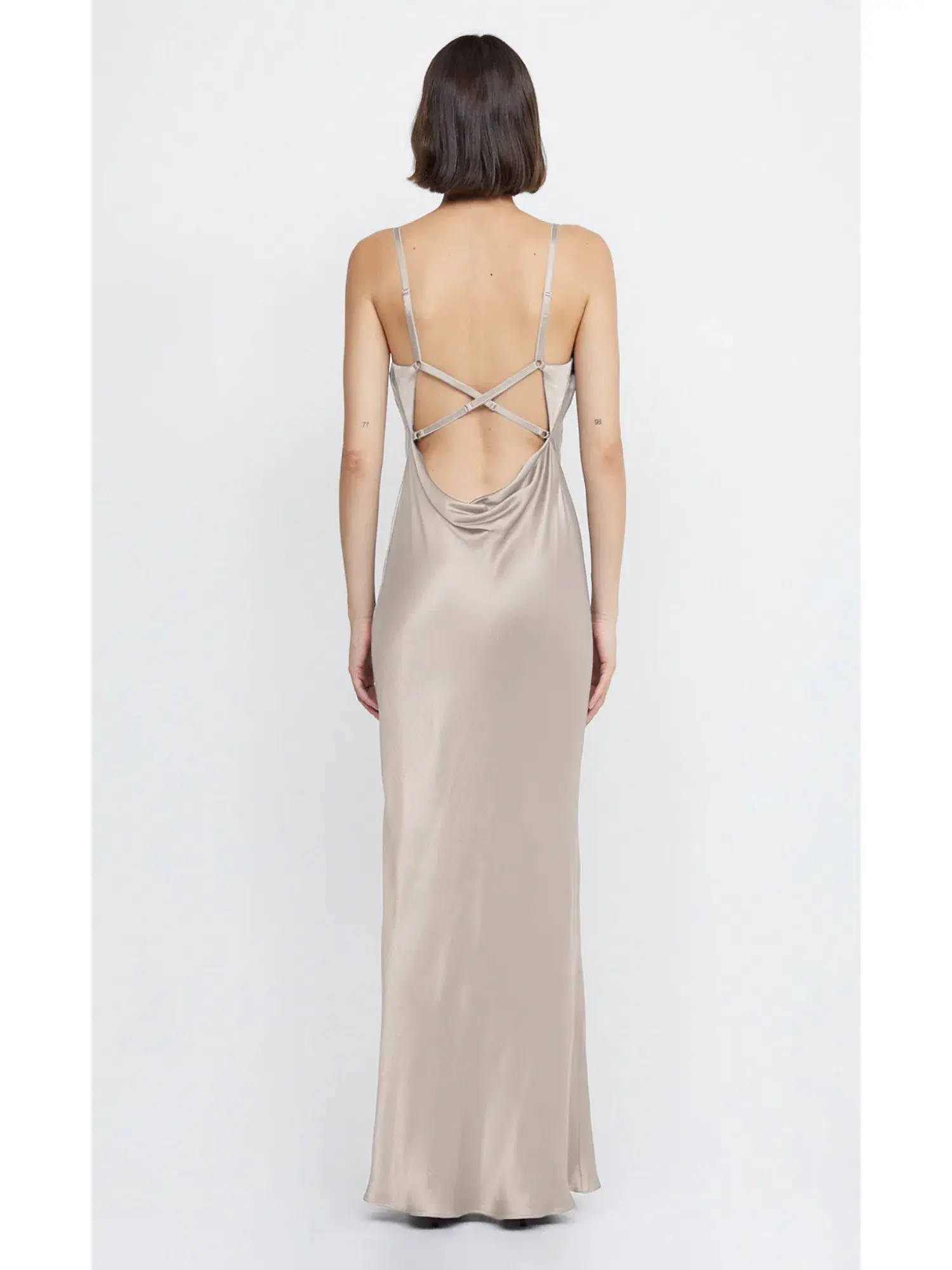 Bec & Bridge Malia Maxi Dress Smoke Taupe Size AU 10 - Image 4