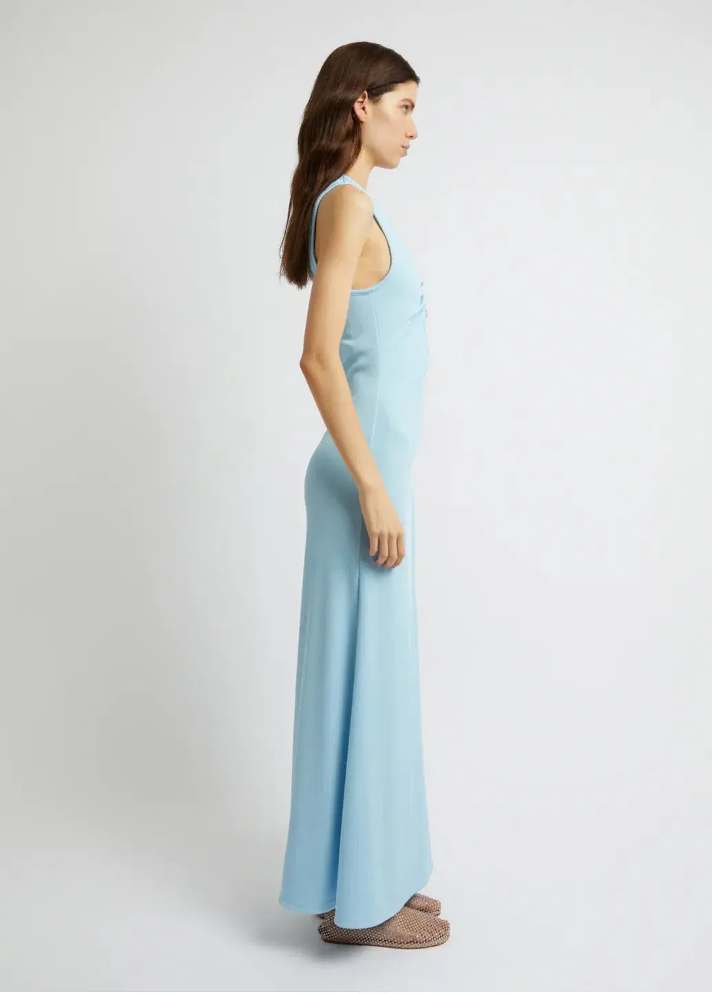 Christopher Esber Chasm Cay Buckle Dress in Blue Calcite Size AU 12 - Image 3