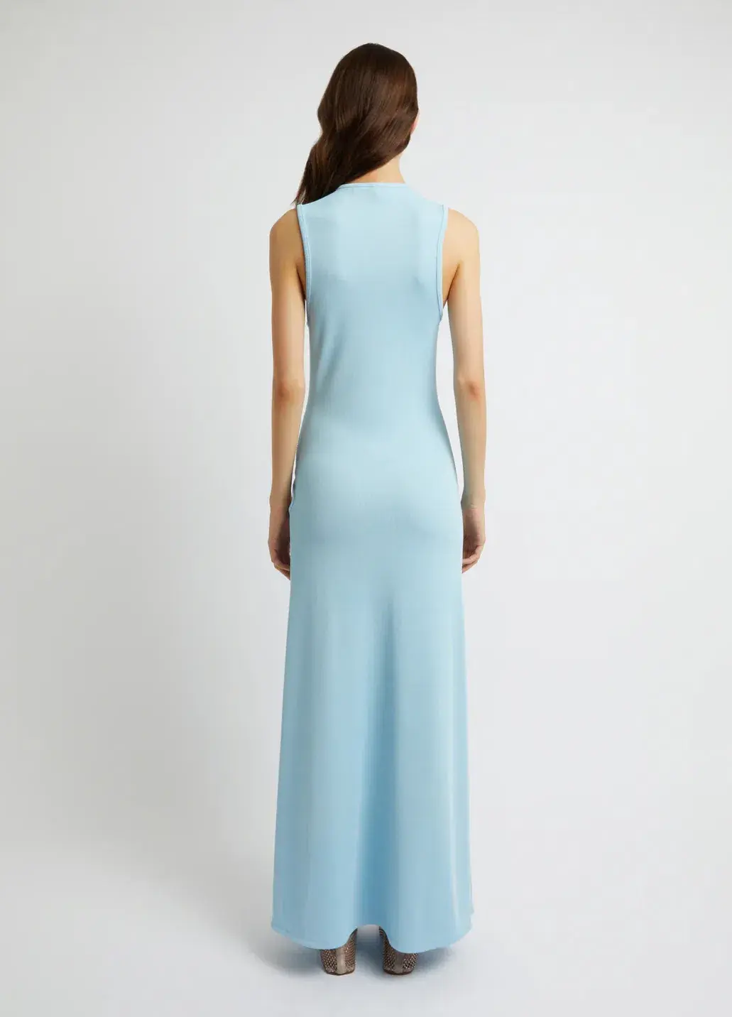 Christopher Esber Chasm Cay Buckle Dress in Blue Calcite Size AU 12 for rent on The Volte - main image