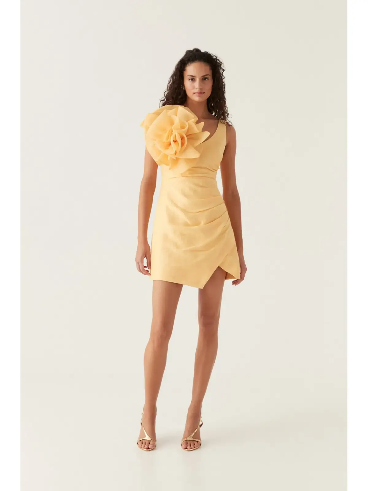 Aje Energy Mini Dress Marigold Yellow Size AU 4 - Image 1
