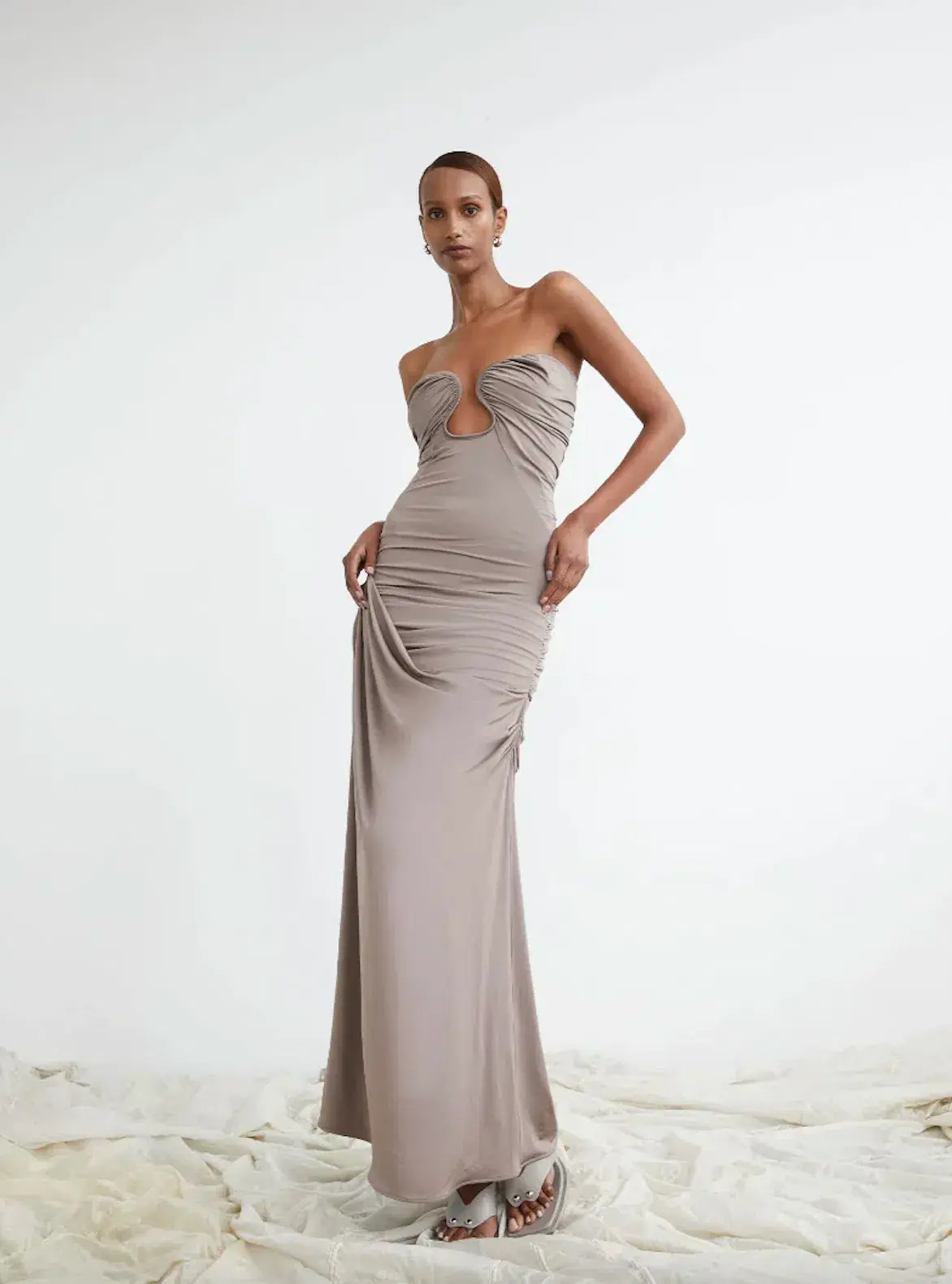 Paris Georgia Val Dress Concrete Size S / AU 8 - Image 1