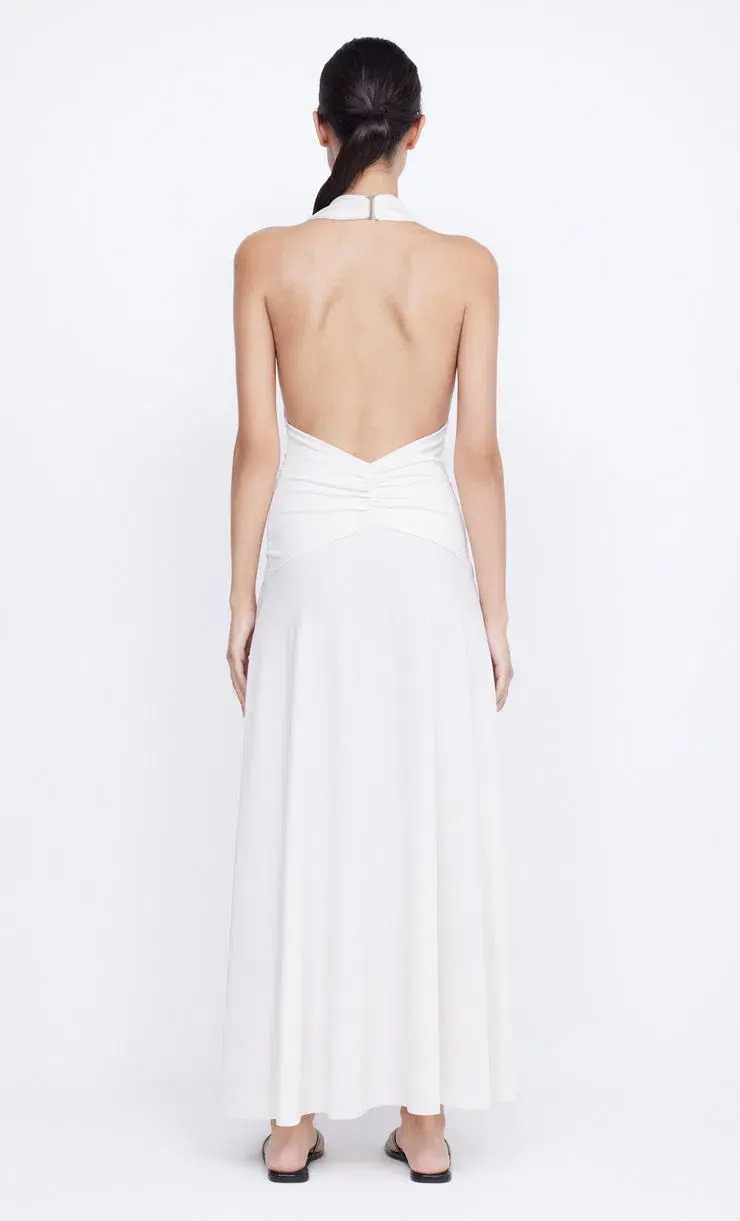 Bec & Bridge The Blanche Halter Maxi Dress Ivory Size 6  - Image 3