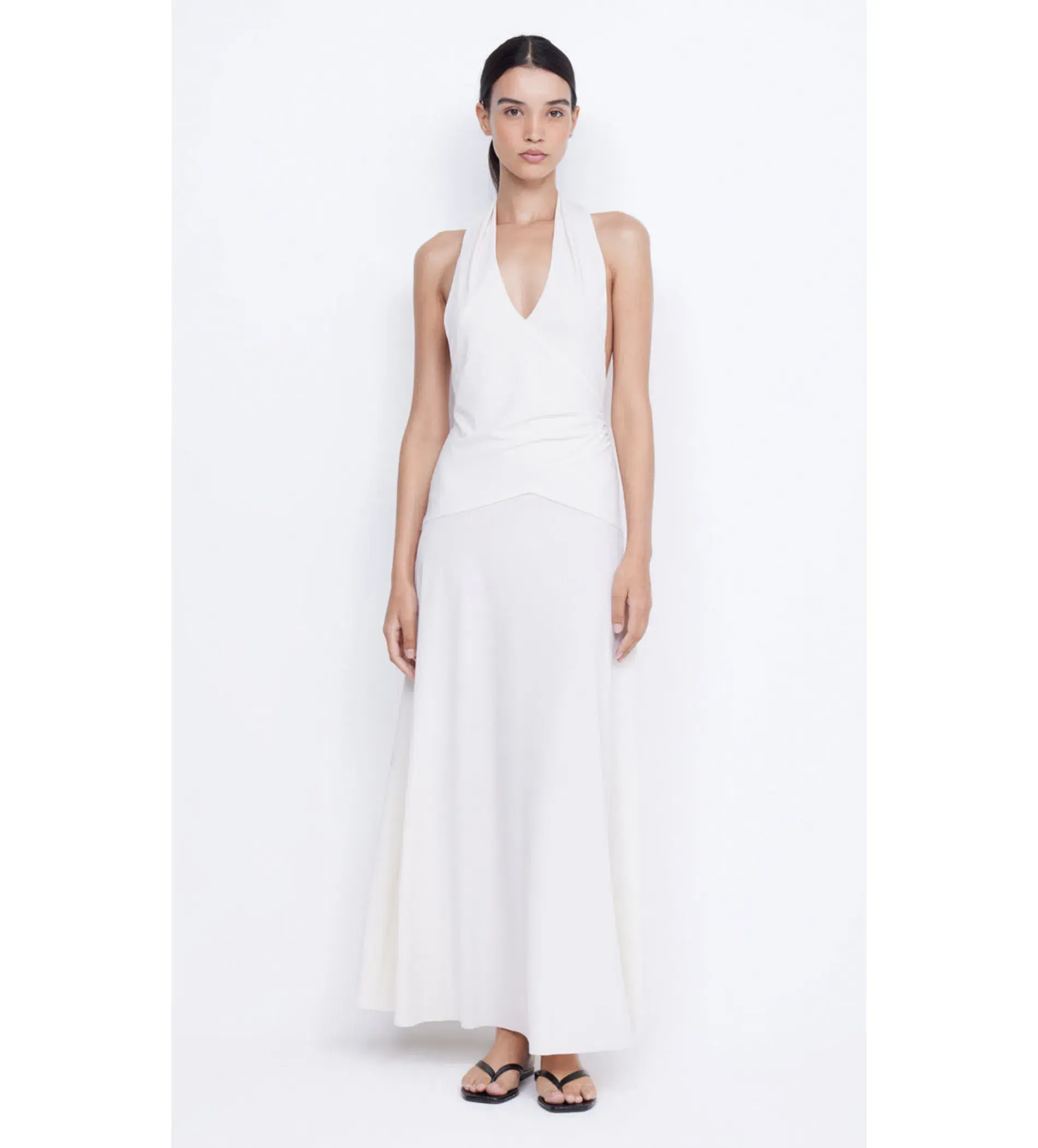 Bec & Bridge The Blanche Halter Maxi Dress Ivory Size 6  - Image 1